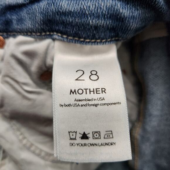 Mother The High Waisted Looker Crop Chatterbox Jeans Size 28 - Picture 5 of 8